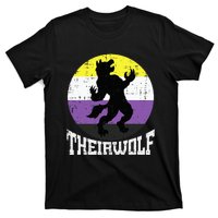 Theirwolf Pride Non Binary Enby Nb Flag Lgbtq T-Shirt