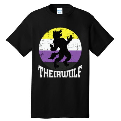 Theirwolf Pride Non Binary Enby Nb Flag Lgbtq Tall T-Shirt