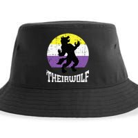 Theirwolf Pride Non Binary Enby Nb Flag Lgbtq Sustainable Bucket Hat