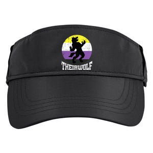 Theirwolf Pride Non Binary Enby Nb Flag Lgbtq Adult Drive Performance Visor