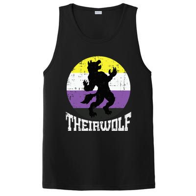 Theirwolf Pride Non Binary Enby Nb Flag Lgbtq PosiCharge Competitor Tank