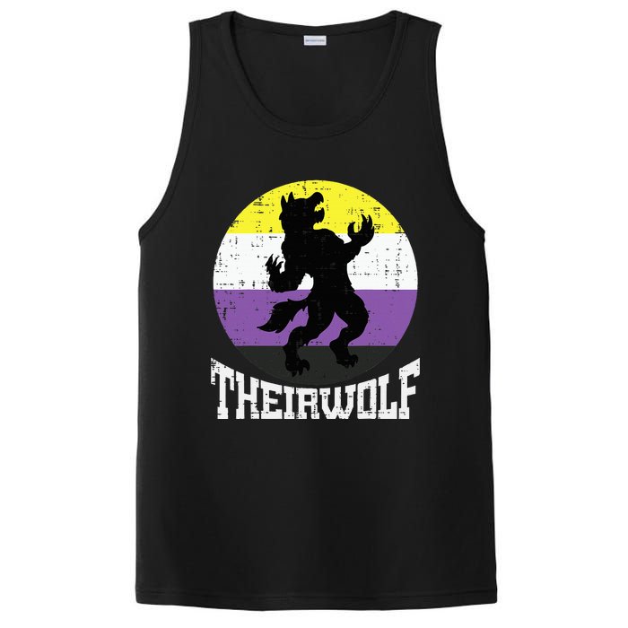 Theirwolf Pride Non Binary Enby Nb Flag Lgbtq PosiCharge Competitor Tank