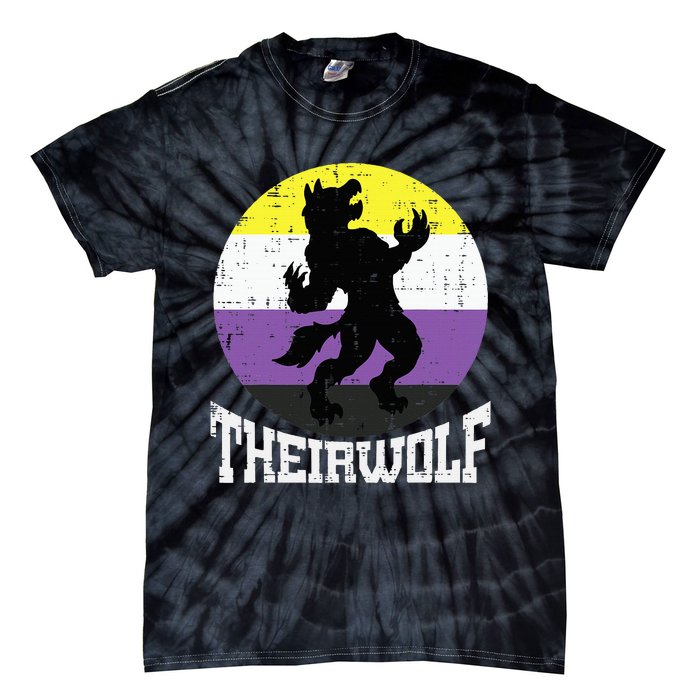 Theirwolf Pride Non Binary Enby Nb Flag Lgbtq Tie-Dye T-Shirt