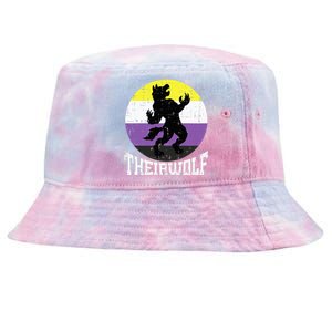 Theirwolf Pride Non Binary Enby Nb Flag Lgbtq Tie-Dyed Bucket Hat