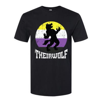 Theirwolf Pride Non Binary Enby Nb Flag Lgbtq Softstyle CVC T-Shirt