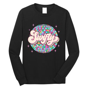 Taylor Personalized Name I Love Taylor Girl Groovy 70s Disco Long Sleeve Shirt