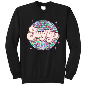 Taylor Personalized Name I Love Taylor Girl Groovy 70s Disco Sweatshirt