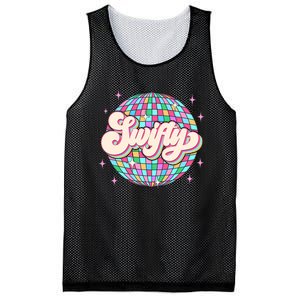 Taylor Personalized Name I Love Taylor Girl Groovy 70s Disco Mesh Reversible Basketball Jersey Tank