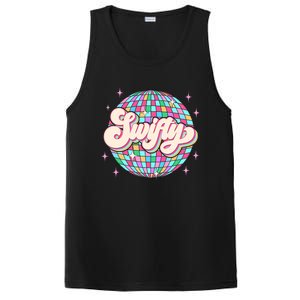 Taylor Personalized Name I Love Taylor Girl Groovy 70s Disco PosiCharge Competitor Tank