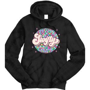 Taylor Personalized Name I Love Taylor Girl Groovy 70s Disco Tie Dye Hoodie