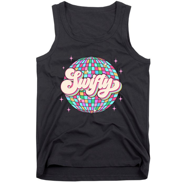 Taylor Personalized Name I Love Taylor Girl Groovy 70s Disco Tank Top