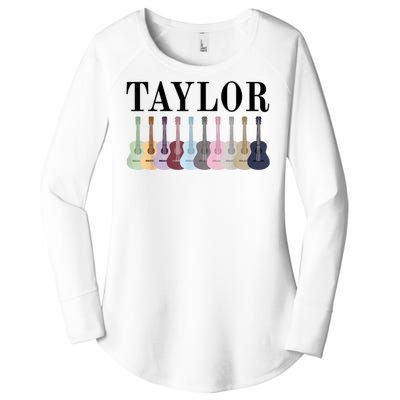 Taylor Personalized Name I Love Taylor Girl Groovy 70S Women's Perfect Tri Tunic Long Sleeve Shirt