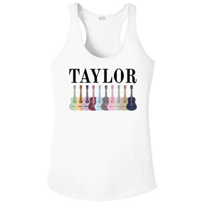 Taylor Personalized Name I Love Taylor Girl Groovy 70S Ladies PosiCharge Competitor Racerback Tank