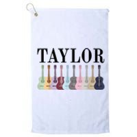 Taylor Personalized Name I Love Taylor Girl Groovy 70S Platinum Collection Golf Towel