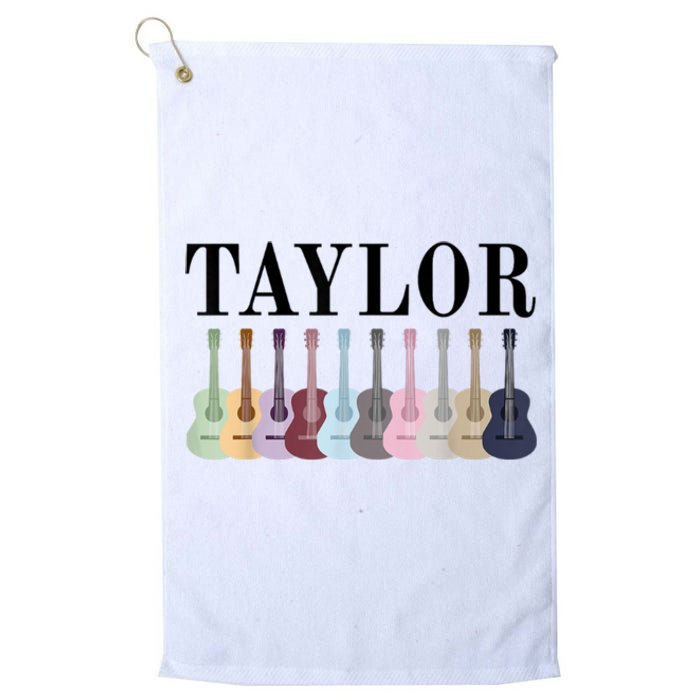 Taylor Personalized Name I Love Taylor Girl Groovy 70S Platinum Collection Golf Towel