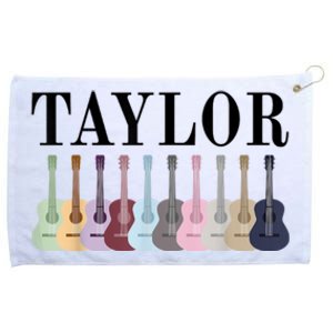 Taylor Personalized Name I Love Taylor Girl Groovy 70S Grommeted Golf Towel