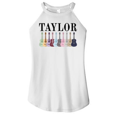 Taylor Personalized Name I Love Taylor Girl Groovy 70S Women’s Perfect Tri Rocker Tank