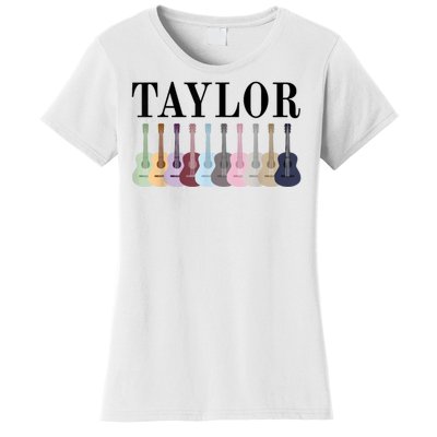 Taylor Personalized Name I Love Taylor Girl Groovy 70S Women's T-Shirt