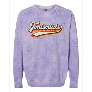 Timberlake Personalized Name I Love Timberlake Colorblast Crewneck Sweatshirt