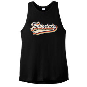 Timberlake Personalized Name I Love Timberlake Ladies PosiCharge Tri-Blend Wicking Tank