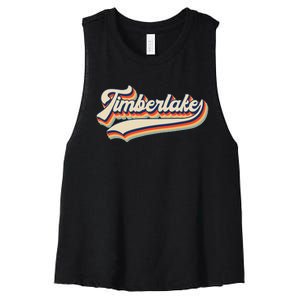 Timberlake Personalized Name I Love Timberlake Women's Racerback Cropped Tank