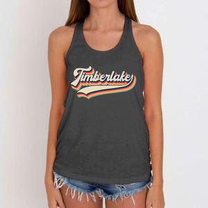 Timberlake Personalized Name I Love Timberlake Women's Knotted Racerback Tank