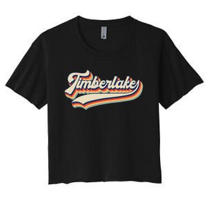 Timberlake Personalized Name I Love Timberlake Women's Crop Top Tee