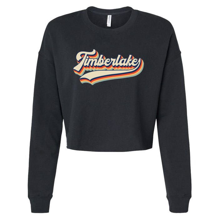 Timberlake Personalized Name I Love Timberlake Cropped Pullover Crew