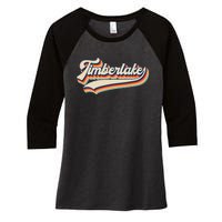 Timberlake Personalized Name I Love Timberlake Women's Tri-Blend 3/4-Sleeve Raglan Shirt