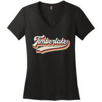 Timberlake Personalized Name I Love Timberlake Women's V-Neck T-Shirt