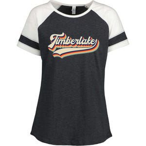 Timberlake Personalized Name I Love Timberlake Enza Ladies Jersey Colorblock Tee