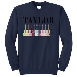 Taylor Personalized Name I Love Taylor Girl Groovy 70S Tall Sweatshirt