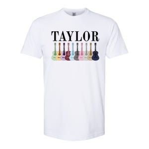 Taylor Personalized Name I Love Taylor Girl Groovy 70S Softstyle CVC T-Shirt