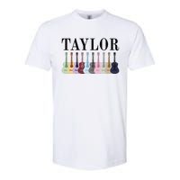 Taylor Personalized Name I Love Taylor Girl Groovy 70S Softstyle CVC T-Shirt