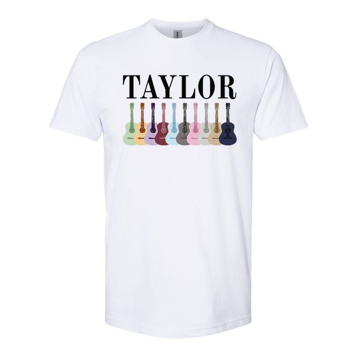 Taylor Personalized Name I Love Taylor Girl Groovy 70S Softstyle CVC T-Shirt