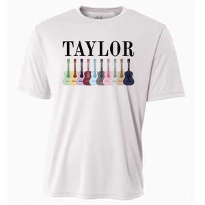 Taylor Personalized Name I Love Taylor Girl Groovy 70S Cooling Performance Crew T-Shirt