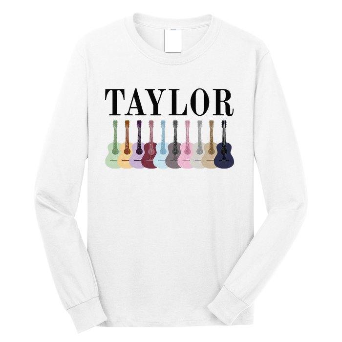 Taylor Personalized Name I Love Taylor Girl Groovy 70S Long Sleeve Shirt