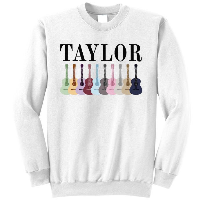 Taylor Personalized Name I Love Taylor Girl Groovy 70S Sweatshirt