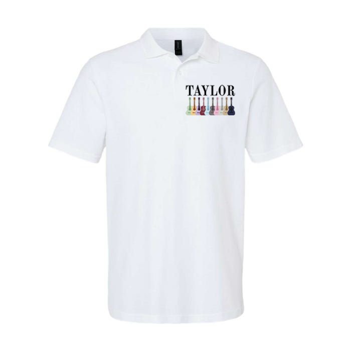 Taylor Personalized Name I Love Taylor Girl Groovy 70S Softstyle Adult Sport Polo