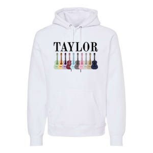 Taylor Personalized Name I Love Taylor Girl Groovy 70S Premium Hoodie