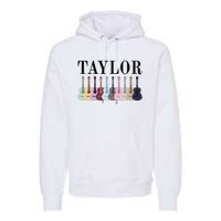 Taylor Personalized Name I Love Taylor Girl Groovy 70S Premium Hoodie