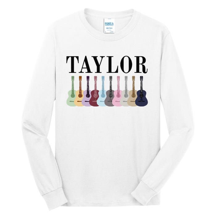 Taylor Personalized Name I Love Taylor Girl Groovy 70S Tall Long Sleeve T-Shirt