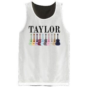 Taylor Personalized Name I Love Taylor Girl Groovy 70S Mesh Reversible Basketball Jersey Tank