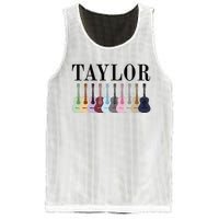 Taylor Personalized Name I Love Taylor Girl Groovy 70S Mesh Reversible Basketball Jersey Tank