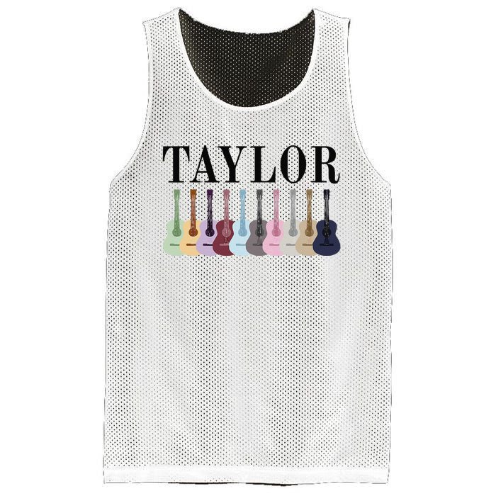 Taylor Personalized Name I Love Taylor Girl Groovy 70S Mesh Reversible Basketball Jersey Tank