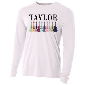 Taylor Personalized Name I Love Taylor Girl Groovy 70S Cooling Performance Long Sleeve Crew