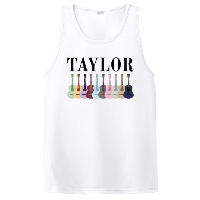 Taylor Personalized Name I Love Taylor Girl Groovy 70S PosiCharge Competitor Tank