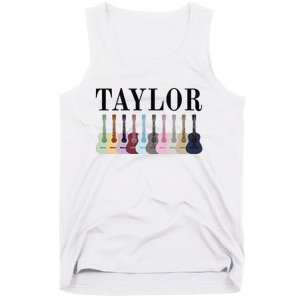 Taylor Personalized Name I Love Taylor Girl Groovy 70S Tank Top