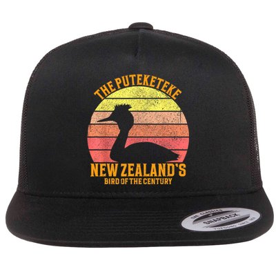 The Puteketeke New ZealandS Bird Of The Century Flat Bill Trucker Hat