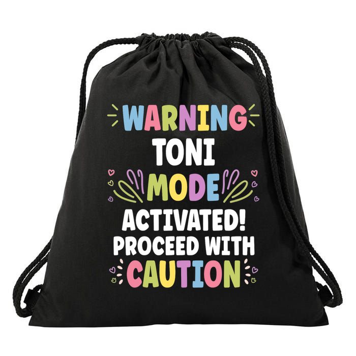 Toni Personalized Name Funny Cute Custom Toni Name Drawstring Bag